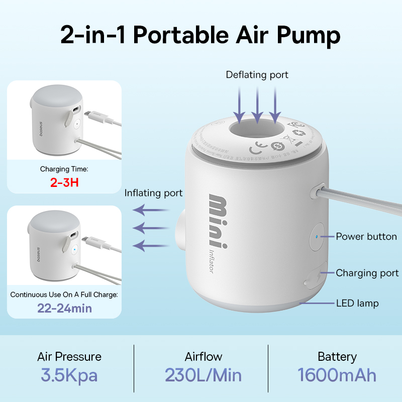 Baseus Air Pump เครื่องอัดอากา - Outdoor Camping Rugs บทวิจารณ์และราคา