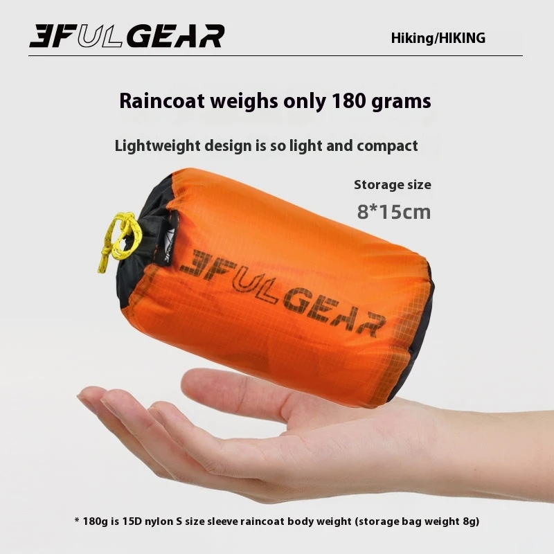 3F UL เกียร์ซิปเสื้อกันฝน 15D  - Camping Rain Poncho บทวิจารณ์และราคา