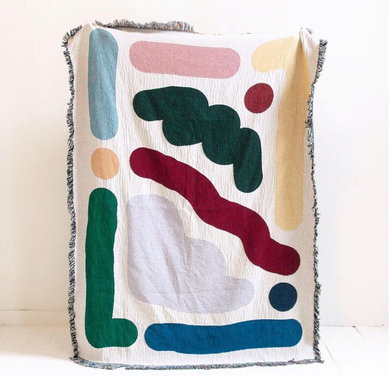 สีเส้นผ้าฝ้าย Camping ผ้าห่มผ้ - Outdoor Camping Rugs บทวิจารณ์และราคา