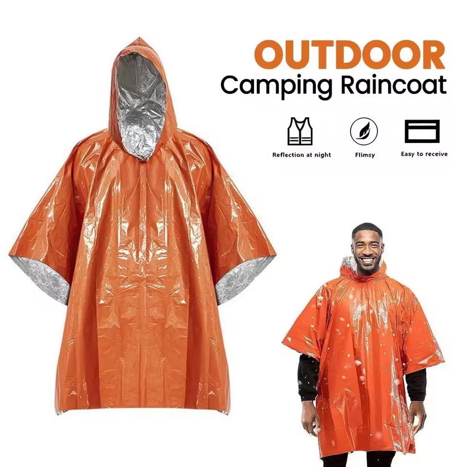 1 ชิ้น/2 ชิ้น เสื้อกันฝนฉุกเฉิ - Camping Rain Poncho บทวิจารณ์และราคา