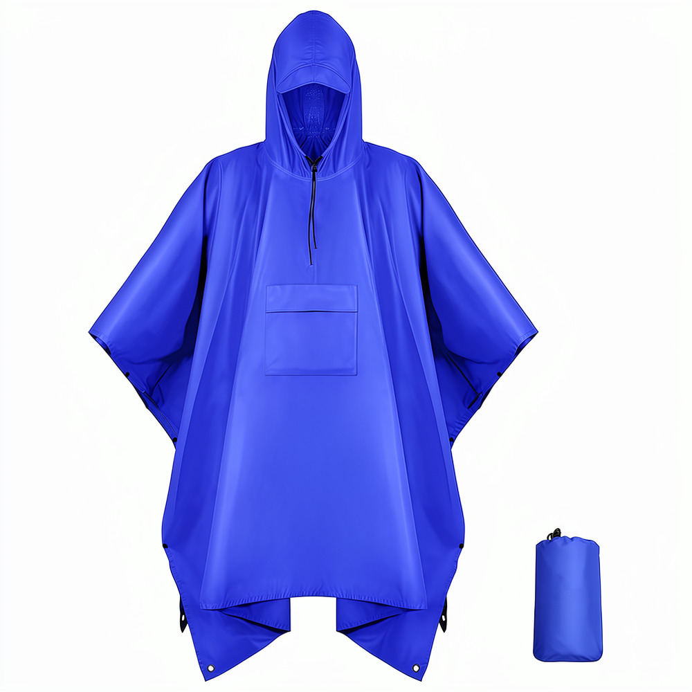 เสื้อกันฝนแบบมีฮู้ด 3-in-1 ทนท - Camping Rain Poncho บทวิจารณ์และราคา