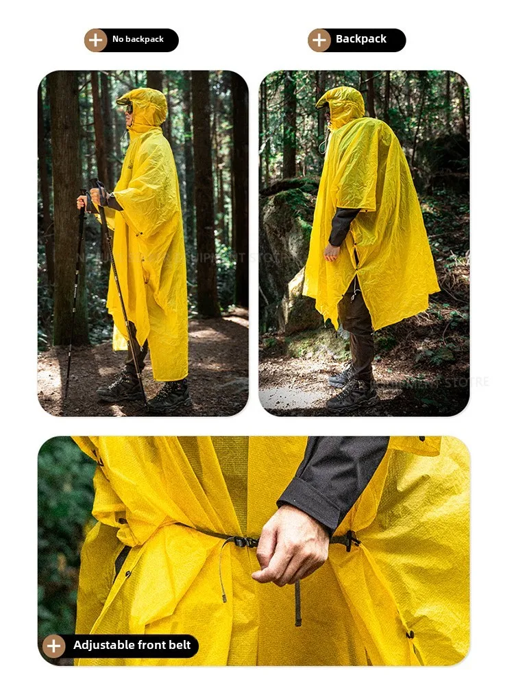 15D/210T เสื้อกันฝนกันน้ํา Rai - Camping Rain Poncho บทวิจารณ์และราคา